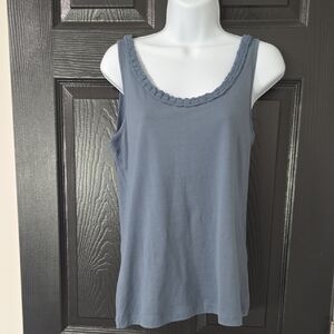 Banana Republic Braided Scoop Neck Tank - Slate Blue